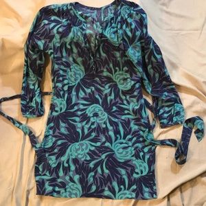 Dress, Fits like 10, ?Banana Republic, Turq & Blue